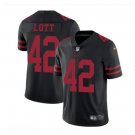Men's 49ers #42 Ronnie Lott color rush Limited jersey black
