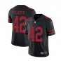 Men's 49ers #42 Ronnie Lott color rush Limited jersey black