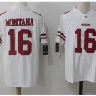 Men's 49ers #16 Joe Montana color rush Limited jersey white