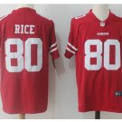 Men's 49ers #80 Jerry Rice color rush Limited jersey red