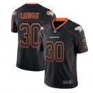 Men's Denver Broncos #30 Phillip Lindsay Lights Out Jersey black
