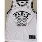 Men's Paris #23 Jordan Third 18 Noir Basketball Jersey White