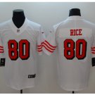 Men's 49ers #80 Jerry Rice color rush Limited jersey white