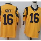 Men's Rams #16 Jared Goff color rush Limited jersey yellow