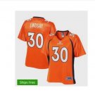 Women's Denver Broncos #30 Phillip Lindsay Jersey Orange