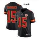 Youth boys KC Chiefs #15 Patrick Mahomes color rush jersey black