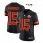 Youth boys KC Chiefs #15 Patrick Mahomes color rush jersey black