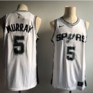Men's San Antonio Spurs #5 Dejounte Murray Jersey White NEW