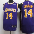 Men's LA Lakers 14 Brandon Ingram Stitched Jersey Purple