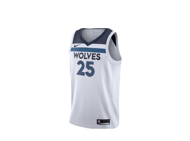 Men's Timberwolves 25 Derrick Rose Nike Jersey White 2018-2019