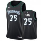 Men's Timberwolves 25 Derrick Rose Nike Jersey Black Throwback