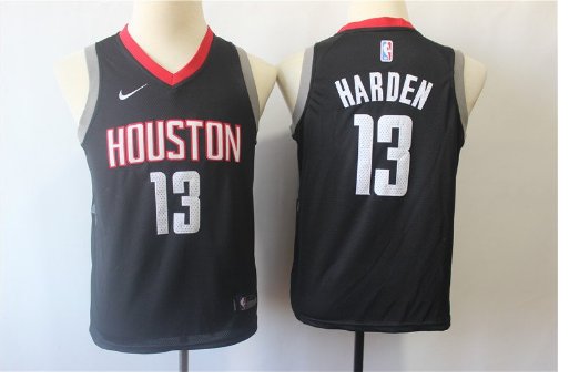 Mens Rockets #13 James Harden Black Basketball Jersey