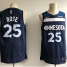 Men's Timberwolves #25 Derrick Rose Basketball Jersey Navy Blue New