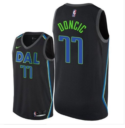 Men's Dallas Mavericks Luka Doncic City Edition Jersey - Black