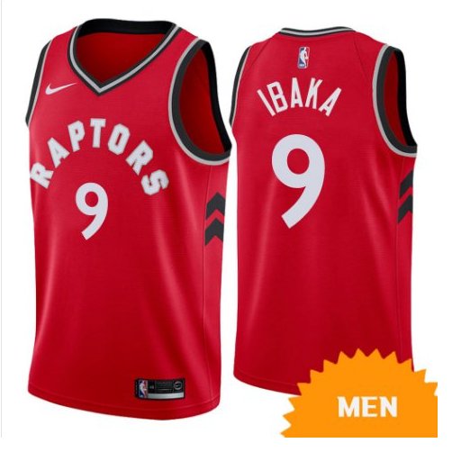 Men's Toronto Raptors Serge Ibaka Icon Edition Jersey - Red