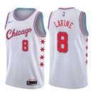 Men's Chicago Bulls Zach LaVine Swingman City Edition Jersey White