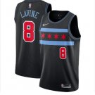 Mens Chicago Bulls #8 Zach Lavine Basketball Jersey Black New City Edition