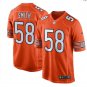 Men's Chicago Bears 58# Roquan Smith Game Jersey Orange