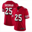 Men's San Francisco 49ers #25 Richard Sherman Stitched football Jersey red S-3XL