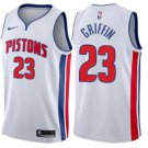 Mens Blake Griffin Detroit Pistons #23 White Swingman Jersey