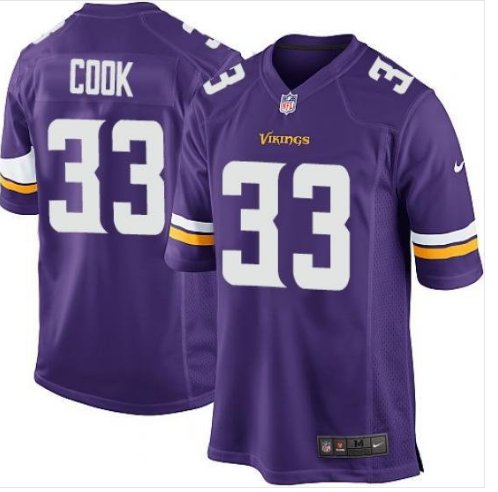 Mens Minnesota Vikings Dalvin Cook Game Jersey Purple