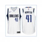 Mens DALLAS MAVERICKS #41 DIRK NOWITZKI WHITE SWINGMAN JERSEY