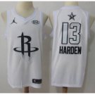 Men's 2018 All-Star Houston Rockets #13 James Harden Home basketball Jersey stitched