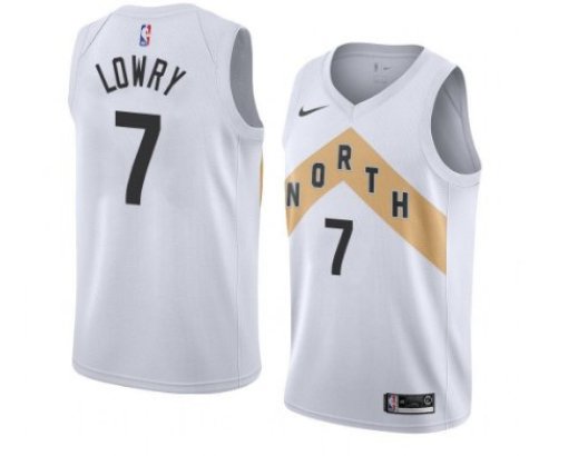 Mens Toronto Raptors #7 Kyle Lowry white Basketball Jersey New City Edition