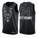 Men's ALL STAR GAME Bucks 34 Giannis Antetokounmpo Jersey Black