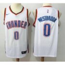 Men's Oklahoma City Thunder Russell Westbrook #0 Swingman Jersey White