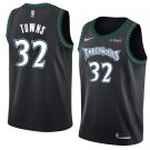Men's Timberwolves #32 Karl-Anthony Towns Jersey Black Throwback