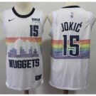 Men's Denver Nuggets #15 Nikola Jokic Basketball Jersey White