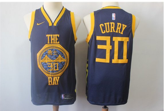 Mens Golden State Warriors 30 Stephen Curry Basketball Jersey Blue