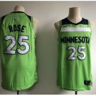 Men's Timberwolves #25 Derrick Rose Basketball Jersey Green New