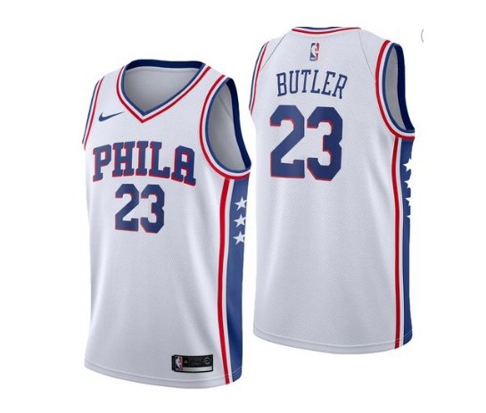 2019 Men's 76ers #23 Jimmy Butler Basketball Jersey White City Edition