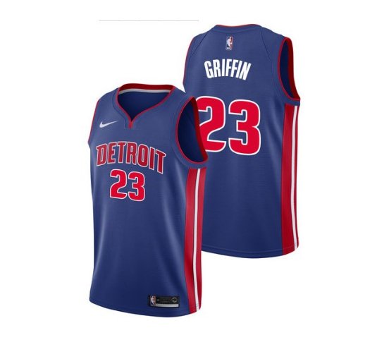 Men's Detroit Pistons #23 Blake Griffin Jersey Blue City Edition