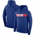 Men's New York Giants Sideline Team Performance Pullover Hoodie – Royal