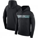 Men's Philadelphia Eagles Sideline Team Performance Pullover Hoodie – Black