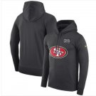 Men's San Francisco 49ers Crucial Catch Performance Pullover Hoodie Anthracite