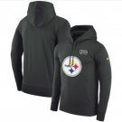 Men's Pittsburgh Steelers Crucial Catch Performance Pullover Hoodie Anthracite