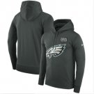 Men's Philadelphia Eagles Crucial Catch Performance Pullover Hoodie Anthracite