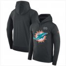 Men's Miami Dolphins Crucial Catch Performance Pullover Hoodie Anthracite