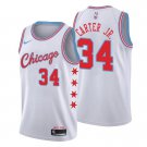 Men's 2018 NBA Draft Chicago Bulls #34 Wendell Carter Jr. City Edition White Swingman Jersey