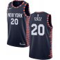 Men's Kevin Knox Authentic Navy Blue Nike Jersey: NBA New York Knicks #20 2018