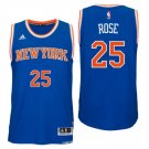 Men's New York Knicks #25 Derrick Rose New Swingman Road Blue Jersey 67dn