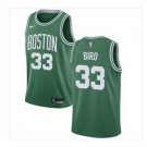 Men's Larry Bird #33 City Edition Basketball Jersey Shirt Green