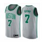 Men's Jaylen Brown #7 City Edition Basketball Jersey Shirt Gray