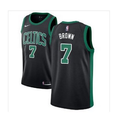 Men's Jaylen Brown #7 City Edition Basketball Jersey Shirt Black