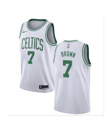 Men's Jaylen Brown #7 City Edition Basketball Jersey Shirt White