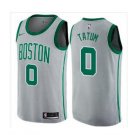 Men's Jayson Tatum #0 City Edition Basketball Jersey Shirt Gray